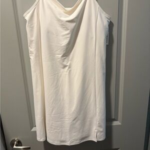 White Active Wear Dress with Builtin Shorts
